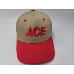 Vintage Ace Hardware Store Wardens Snapback Hat Cap Workwear Men Women Brown Red